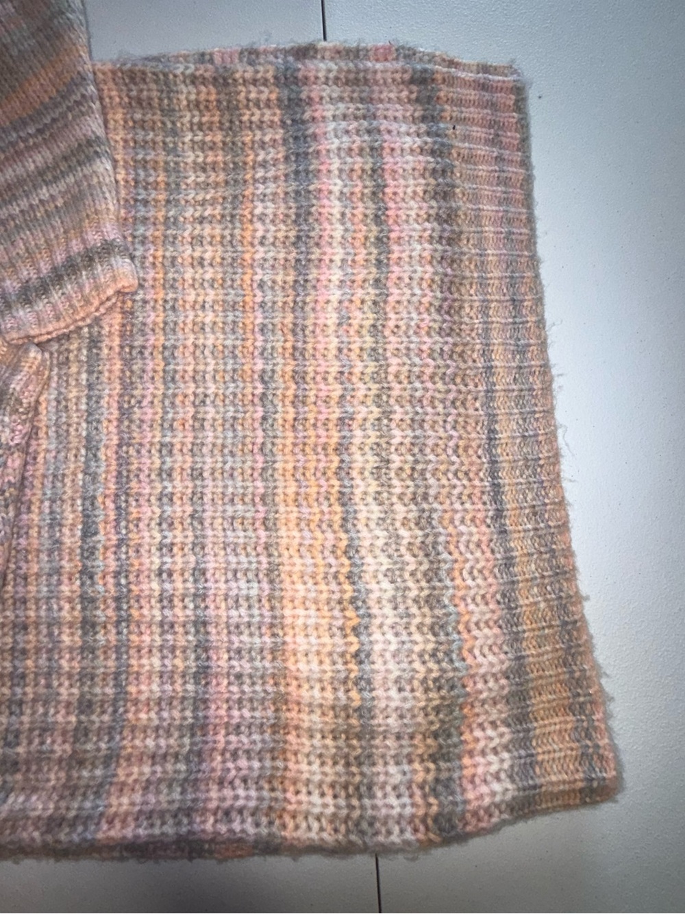Aerie Space Dye Oversized Hooded Sweater Size Small Wool Blend Cozy Knit pastel - Picture 4 of 11